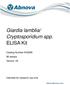 Giardia lamblia/ Cryptosporidium spp. ELISA Kit