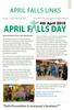 APRIL FALLS LINKS. Falls Prevention is everyone s business. Special Edition Falls Links Newsletter
