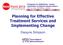 Planning for Effective Treatment Services and Implementing Change