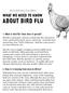 What we need to know about Bird Flu