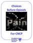 Choices Before Opioids