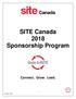 SITE Canada 2018 Sponsorship Program