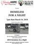 HOMELESS FOR A NIGHT