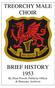 BRIEF HISTORY 1953 By Dean Powell, Publicity Officer & Honorary Archivist
