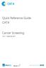 Quick Reference Guide CAT4. Cancer Screening