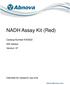 NADH Assay Kit (Red) Catalog Number KA assays Version: 07. Intended for research use only.