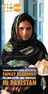 TOWARDS UNIVERSAL ACCESS TO FAMILY PLANNING INFORMATION AND SERVICES IN PAKISTAN