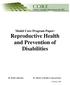Model Core Program Paper: Reproductive Health and Prevention of Disabilities