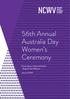 56th Annual Australia Day Women s Ceremony. Pioneer Women s Memorial Garden - Kings Domain Melbourne
