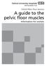 Oxford Pelvic Floor Services A guide to the pelvic floor muscles Information for women