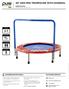 36 KIDS MINI TRAMPOLINE WITH HANDRAIL. Not recommended for children under 3 years of age.
