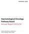 Haematological Oncology Pathway Board Annual Report 2013/14