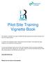 Pilot Site Training Vignette Book