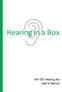 HB-100 Hearing Aid User s Manual