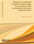 Progress in scaling up voluntary medical male circumcision for HIV prevention in East and Southern Africa