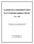 ALABAMA SELF-ASSESSMENT INDEX PILOT PROGRAM SUMMARY REPORT