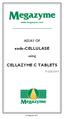 ASSAY OF using CELLAZYME C TABLETS T-CCZ 01/17