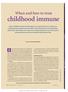 When and how to treat childhood immune