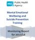 Mental Emotional Wellbeing and Suicide Prevention Training