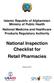 National Inspection Checklist for Retail Pharmacies