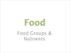 Food. Food Groups & Nutrients