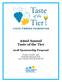 22nd Annual. Taste of the Tier Sponsorship Proposal. Friday, October 19th Riverdale Banquet Hall 2901 Watson Blvd, Endwell NY