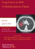 Lung Cancer in 2018: A Multidisciplinary Update