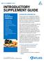 INTRODUCTORY SUPPLEMENT GUIDE