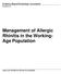 Management of Allergic Rhinitis in the Working- Age Population