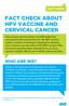 FACT CHECK ABOUT HPV VACCINE AND CERVICAL CANCER