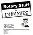 Rotary Stuff. for. Your simplified guide to understanding. Finance Vocabulary Attendance Membership