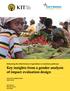 Key insights from a gender analysis of impact evaluation design