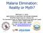 26/06/ NIMR 2018 Conference - Malaria - a reality