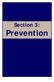 Section 3: Prevention