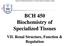 BCH 450 Biochemistry of Specialized Tissues