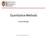 Quantitative Methods. Lonnie Berger. Research Training Policy Practice