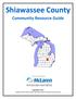 Shiawassee County. Community Resource Guide. September 2017 Available at