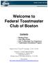 Welcome to Federal Toastmaster Club of Boston