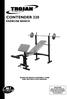 CONTENDER 320 EXERCISE BENCH EXERCISE BENCH ASSEMBLY, CARE AND INSTRUCTION MANUAL