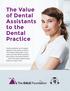 The Value of Dental Assistants to the Dental Practice