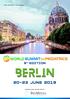 PRELIMINARY PROGRAMME. 5 edition BERLIN ORGANISING SECRETARIAT