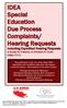 IDEA Special Education Due Process Complaints/ Hearing Requests. Hearing Requests