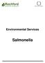 Environmental Services. Salmonella