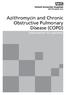 Azithromycin and Chronic Obstructive Pulmonary Disease (COPD) Information for patients