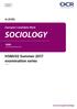 SOCIOLOGY. H580/02 Summer 2017 examination series A LEVEL. Exemplar Candidate Work. H580 For first teaching in