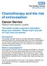 Chemotherapy and the risk of extravasation