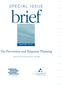 SPECIAL ISSUE. brief WINTER Flu Prevention and Response Planning. By Brett Lee and Colleen Honnors, RN, BSN