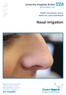 Nasal irrigation. Patient information service Adult ear, nose and throat