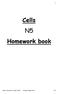Cells N5 Homework book