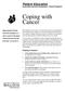 Coping with Cancer. Patient Education Social Work and Care Coordination Cancer Programs. Feeling in Control